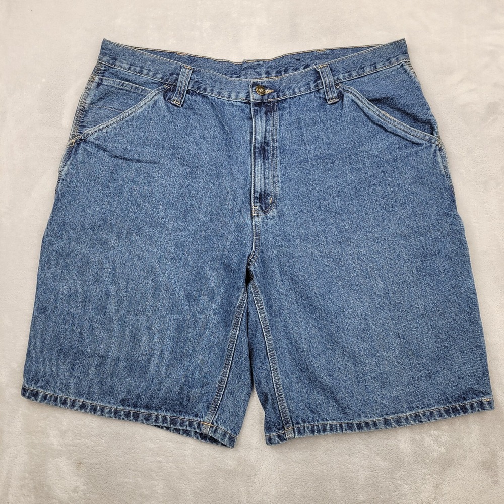 Faded Glory Shorts Men 40 Blue Denim Jorts Pants Baggy‎ Y2K Carpenter Work Adult